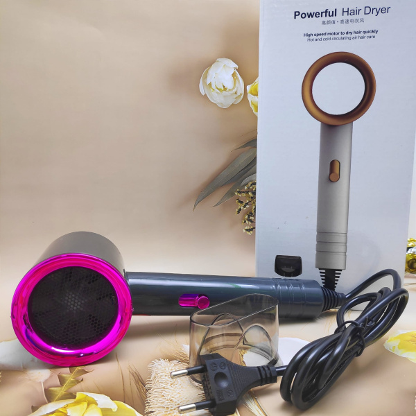 Профессиональный фен для сушки и укладки волос Powerful Hair Dryer 800W (2 темп. режима, 2 скорости)